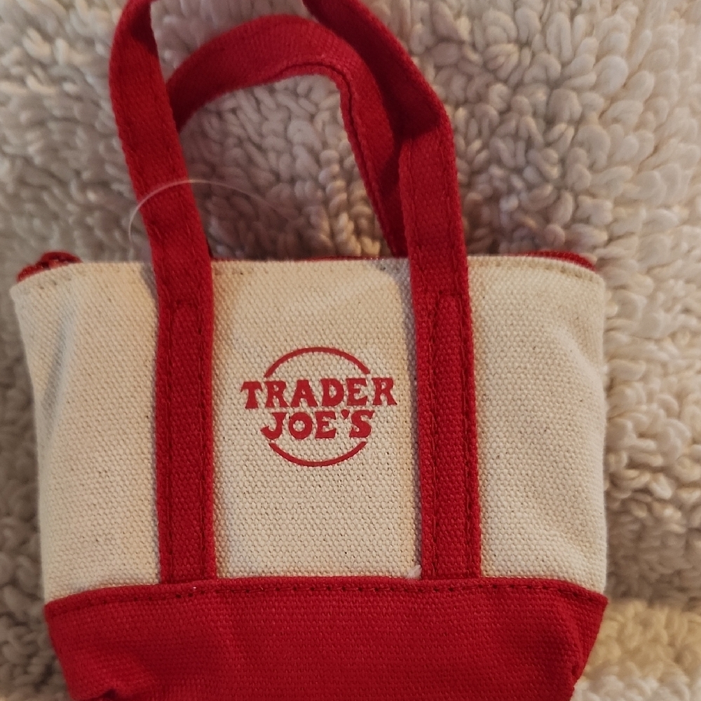 Canvas Micro Tote Bag Set - Red, Green, and Blue - Picture 6 of 8
